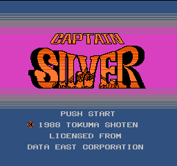 Captain Silver title screen for Famicom